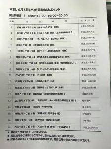 【台風第21号による対応について】