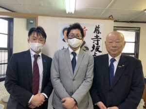 大谷かんすけ県議と大石西宮市議が激励に！